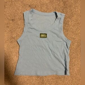 daily drills blue logo tank size M/L